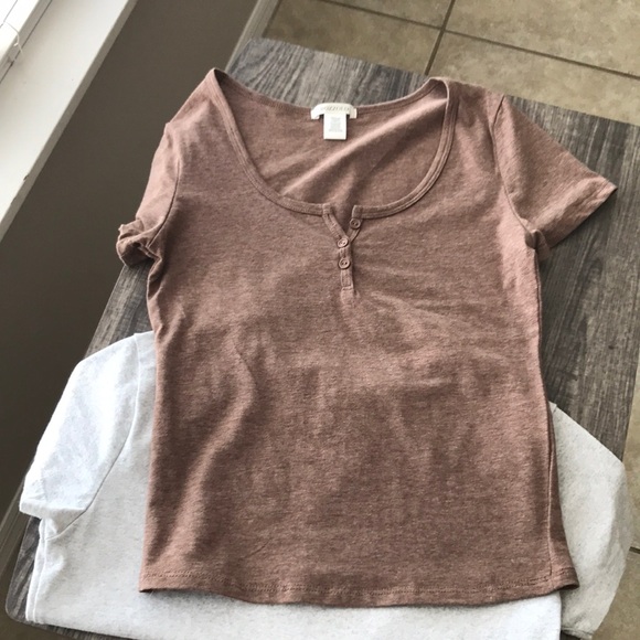 Women's Brown and Gray Tops - Picture 2 of 5